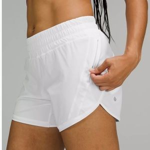 Lululemon Track That Mid Rose Short 5” in White